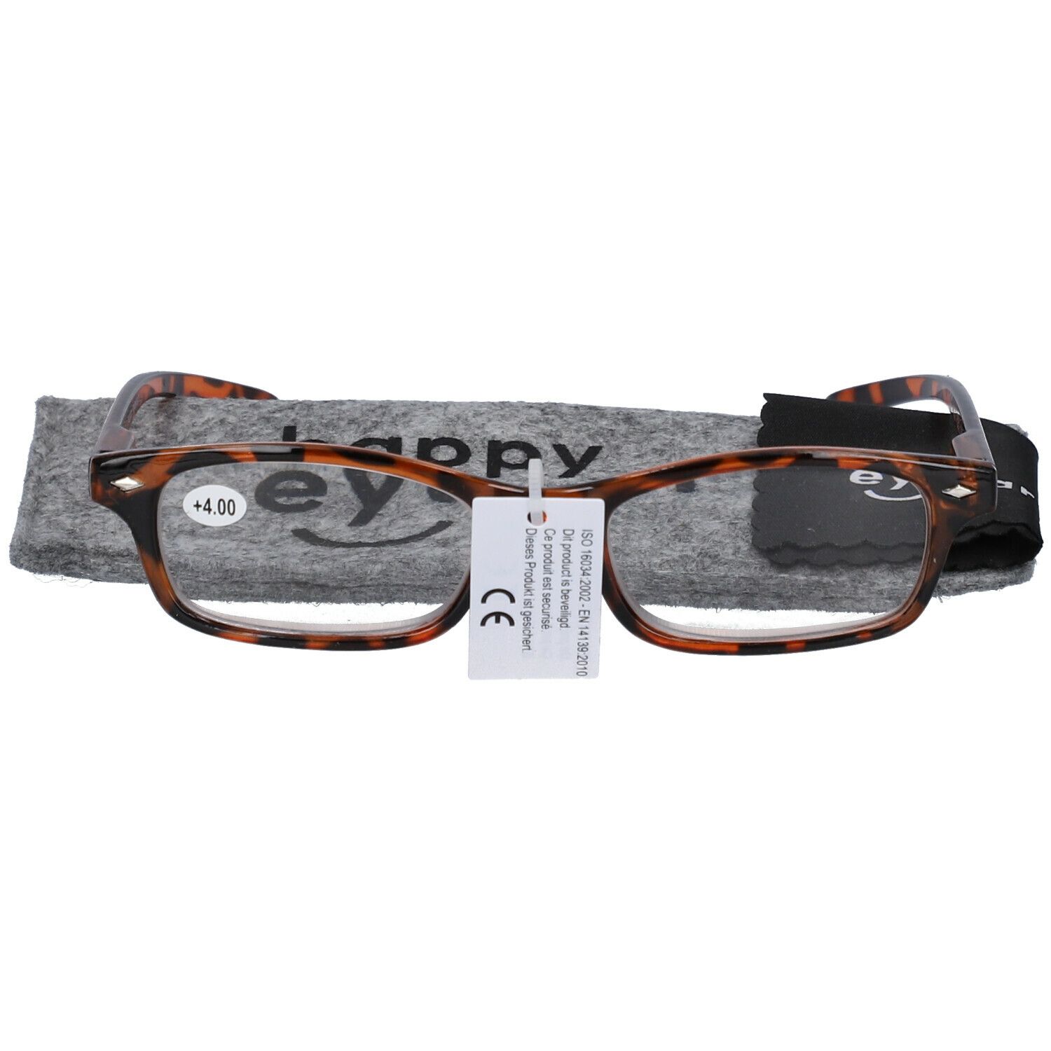 pharmaGLASSES® Lunettes de lecture Brun +4 1 pc(s)
