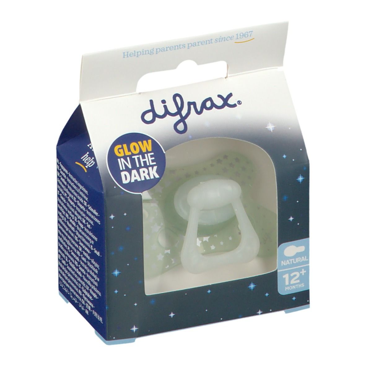 Difrax® Sucette Natural Nuit 12 mois+ 1 pc(s) Tétine(S)