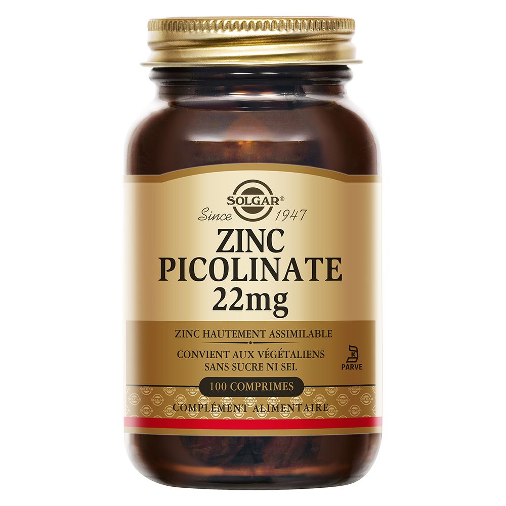 Solgar Zinc Picolinate 22 Mg Comprimé(S) 100 Pc(S)