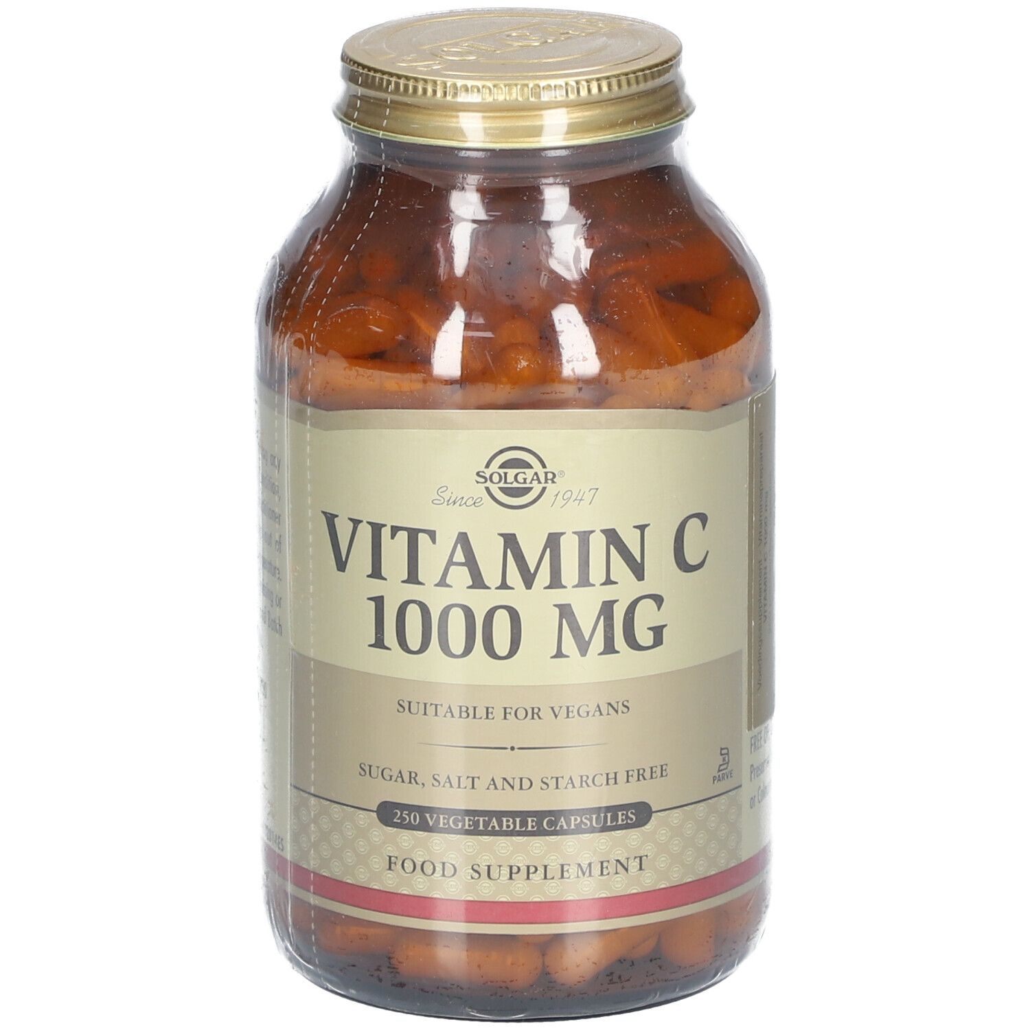 Solgar Vitamin C 250 Capsules 1000Mg - Image 2