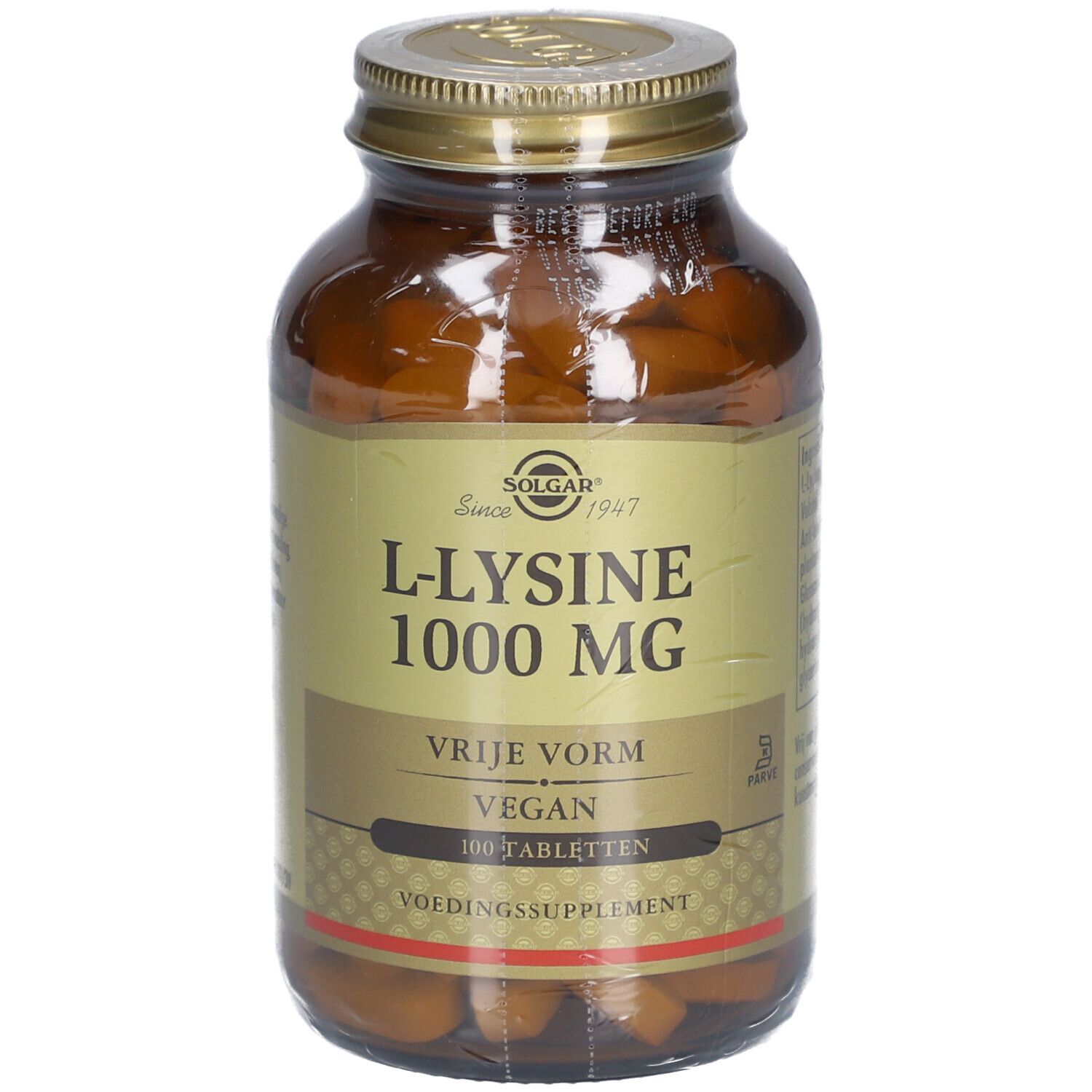 Solgar , L-Lysine, 1000 Mg, 100 Comprimés. - Image 2