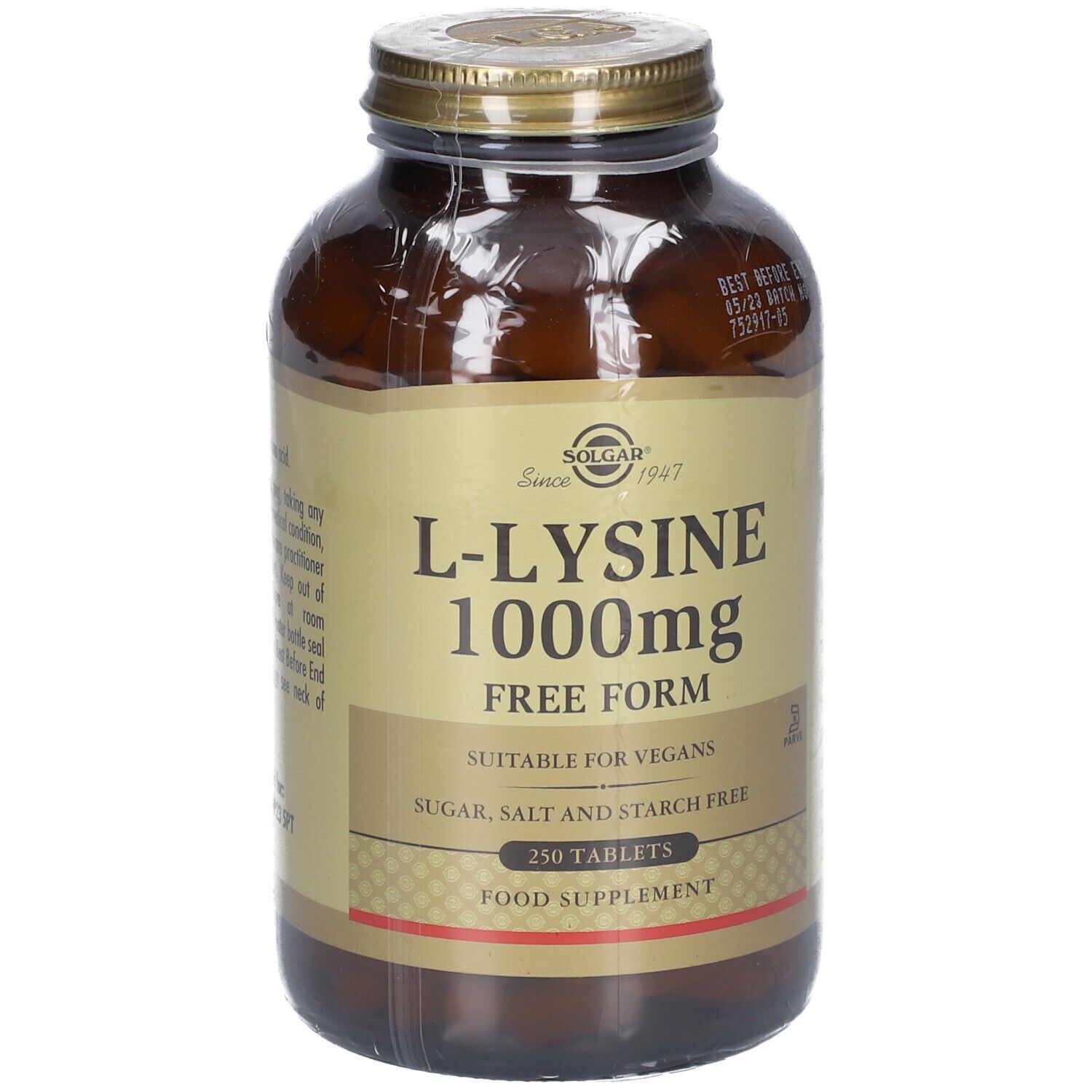 Solgar L-Lysine 250 Comp 250 Comp 1000Mg - Image 3