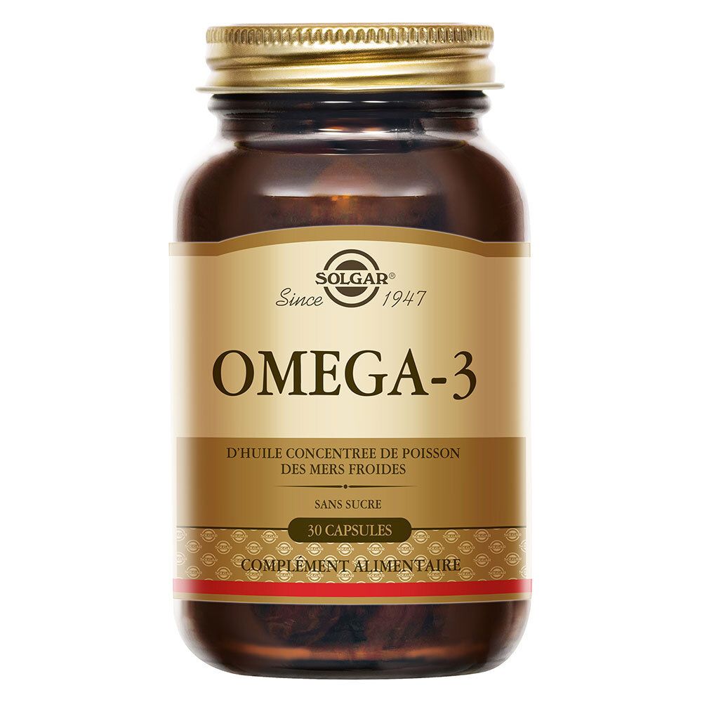 Solgar Oméga-3 - Cardiovasculaire - 30 capsules 30 pc(s) Capsule(S)