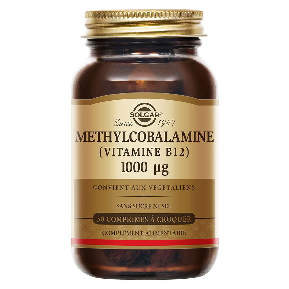 Solgar Méthylcobalamine - Vitalité Cardiovasculaire 30 Comprimés À Croquer Comprimé(S) Pc(S)