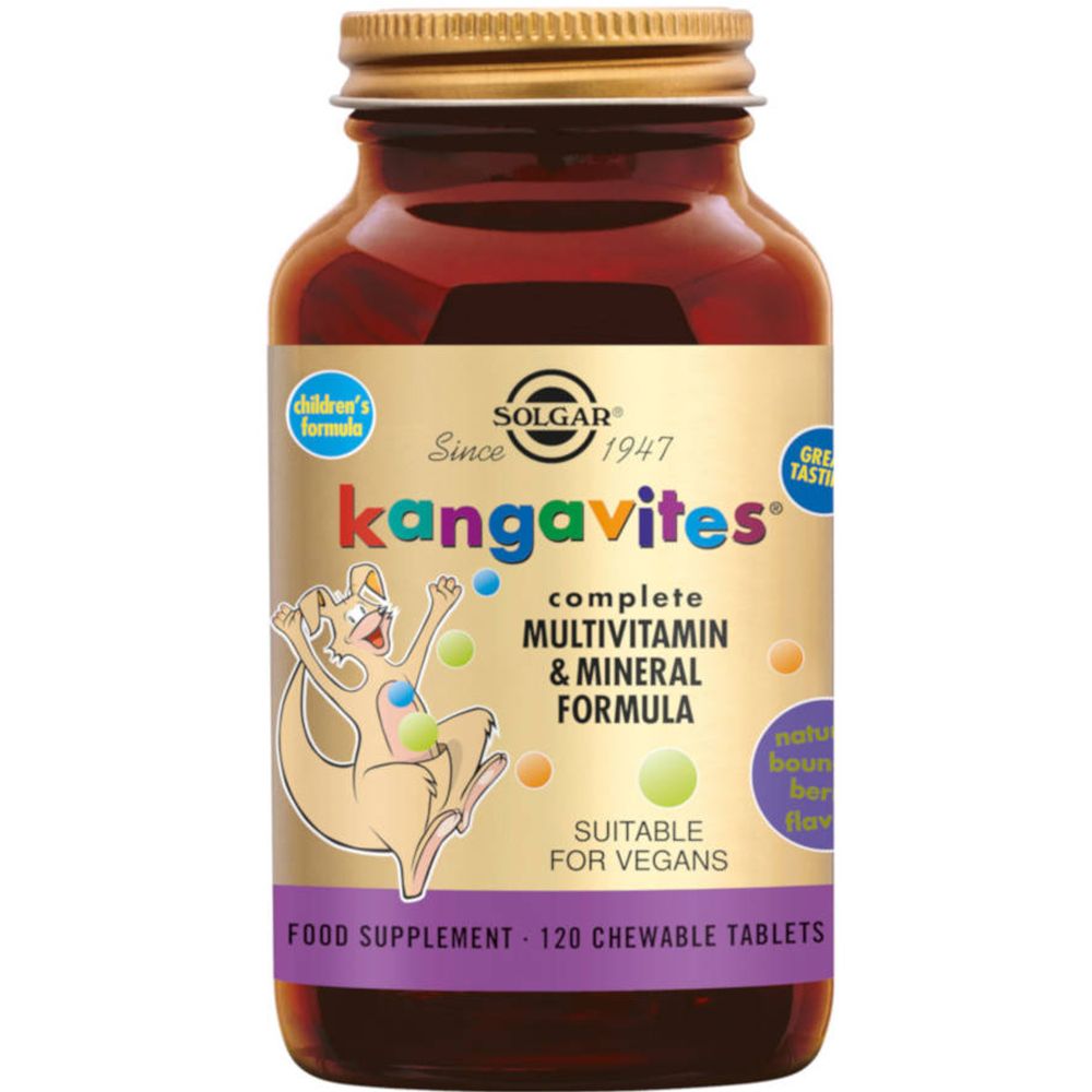 Joom Solgar - Kangavites, Multivitamines Et Minéraux Complets Formule Enfant, Saveur Baies, 120 Comprimés À Croquer - Image 3