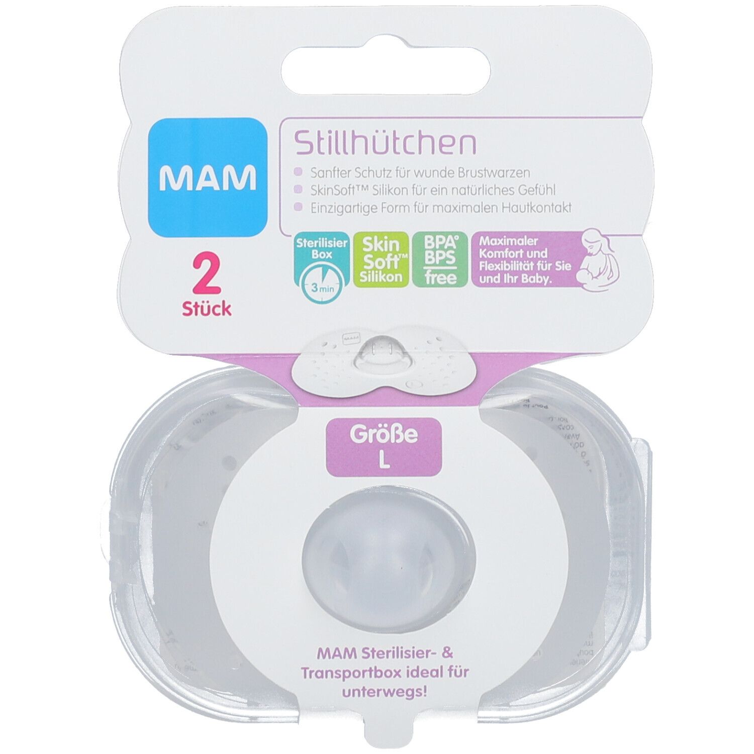MAM Bouts de sein, taille 2 Bonnets, Capuchons, Coquilles De Poitrine pc(s)