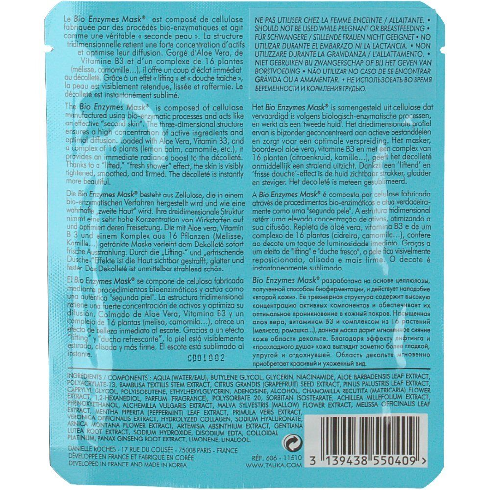Talika Bio Enzymes Masque Décolleté Masque(S) Pour Le Visage 1 Pc(S) - Image 1