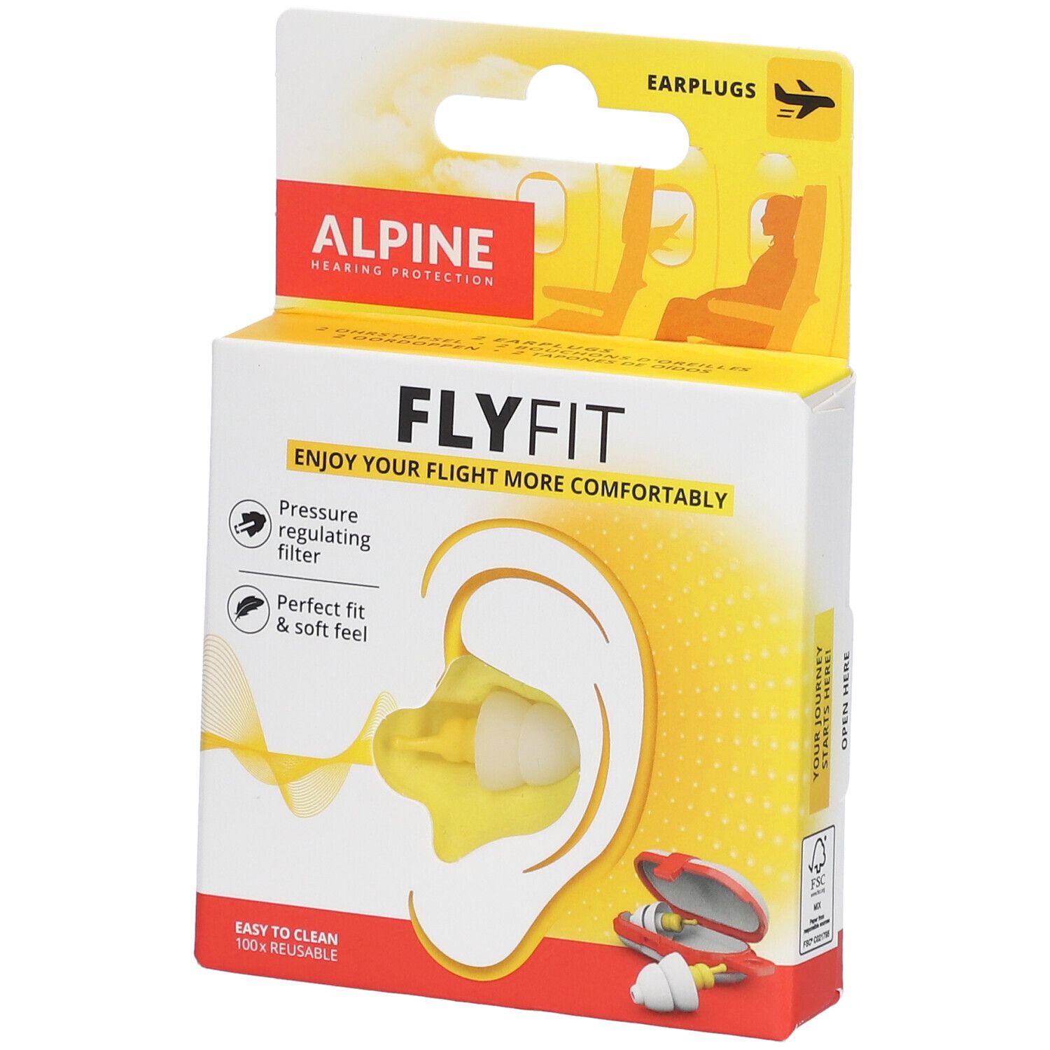 Alpine FlyFit Bouchons d'oreille 2 pc(s) Bouchons D'Oreille
