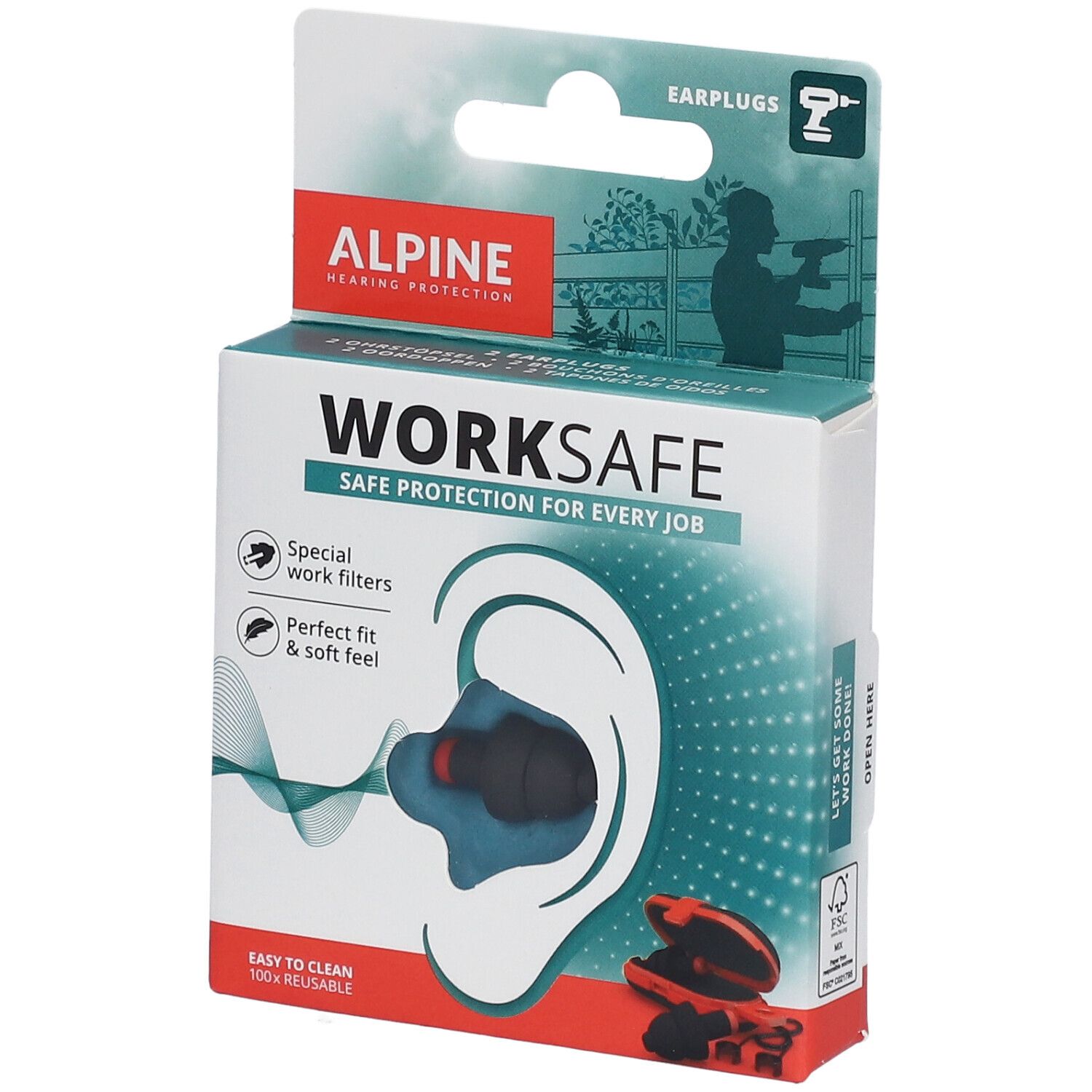 Alpine Worksafe Bouchons d'oreille 2 pc(s) Bouchons D'Oreille