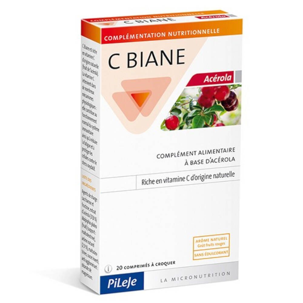 Pileje C-Biane Acerola Comprimé(S) 20 Pc(S) Enfants