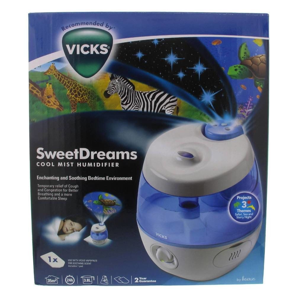 Vicks SweetDreams Humidificateur à ultrasons Cool Mist 1 pc(s) Appareil