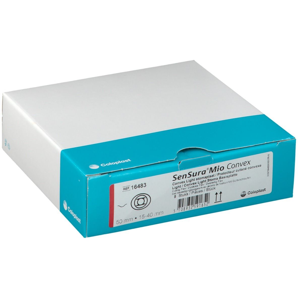 Coloplast SenSura Mio Convex Flex Protecteur cutané 2d Pl 15-40mm Plaque De Base 5 pc(s)