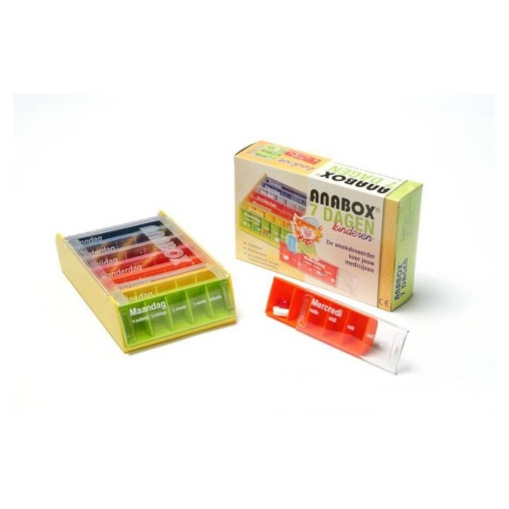 Anabox Boîte à pilules pour enfants 7x5 Arc-en-ciel 1 pc(s)