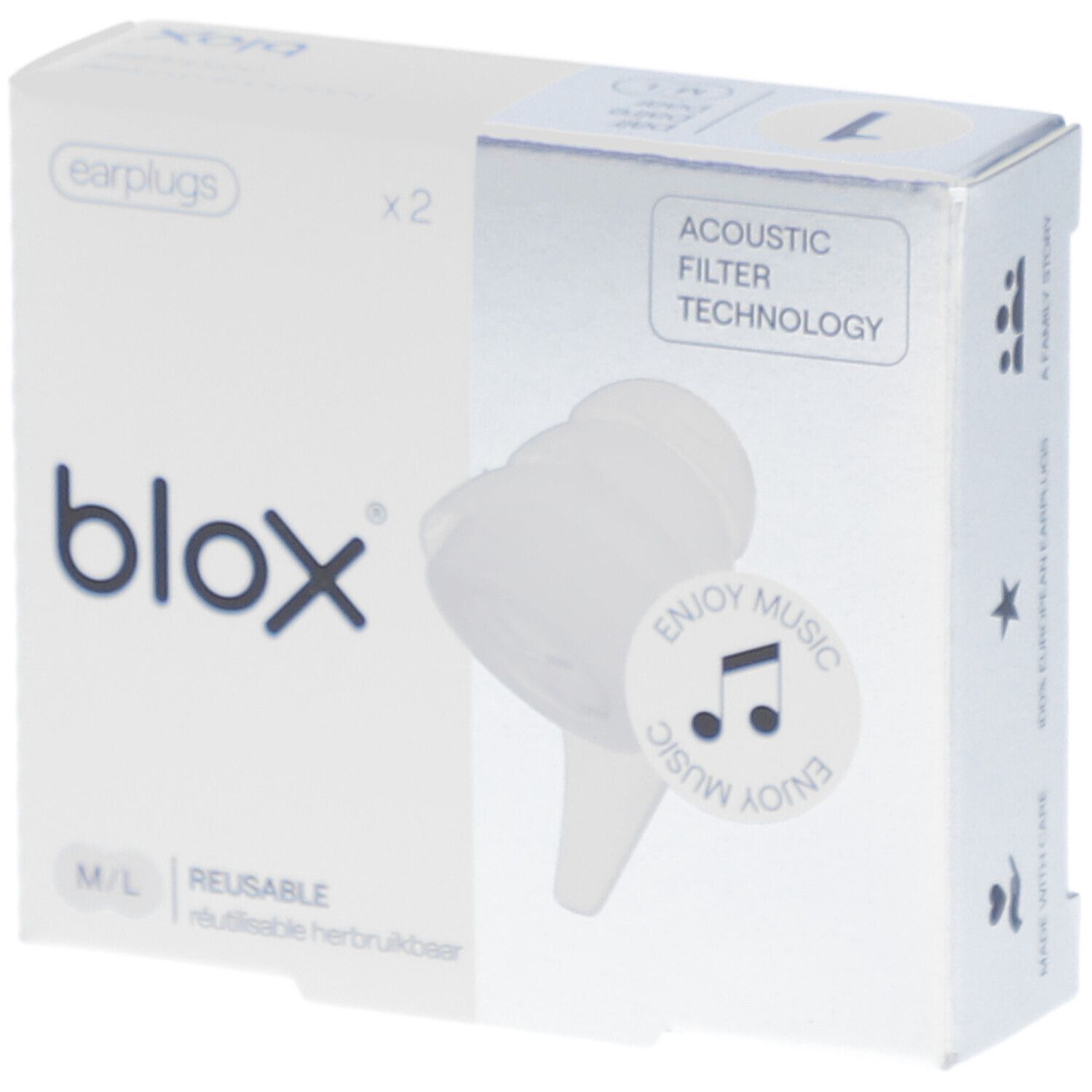 Blox Music Transparant Bouchons D'oreille D'oreille 1 Pc(S)