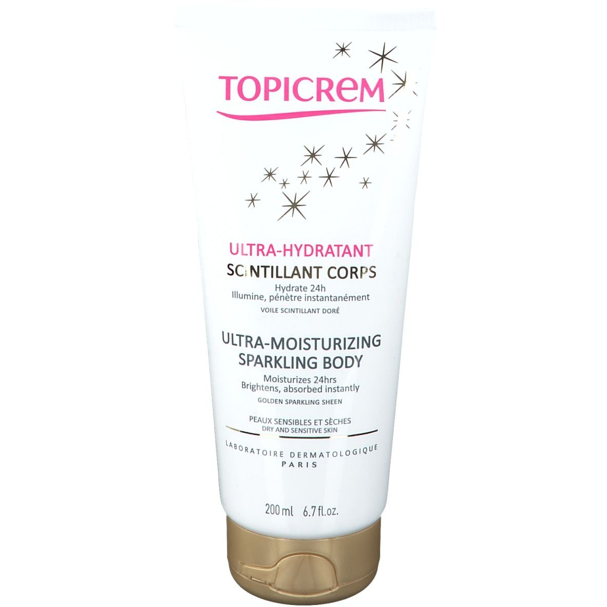 Topicrem Crème Corps Ultra Hydratante Scintillante 200 ml Crème