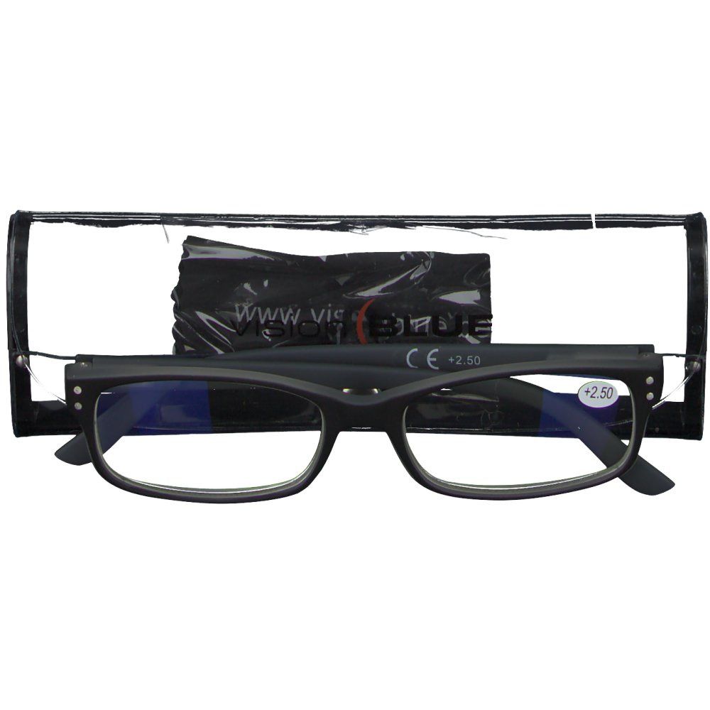Pharma Glasses VisionBlue PC01 Noir + 2.50 1 pc(s) Lunettes
