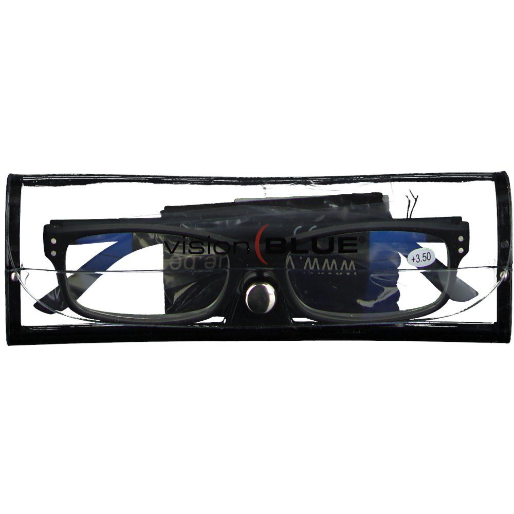 pharmaGLASSES® VISIONBLUE PC01 Noir +3.50 1 pc(s) Lunettes