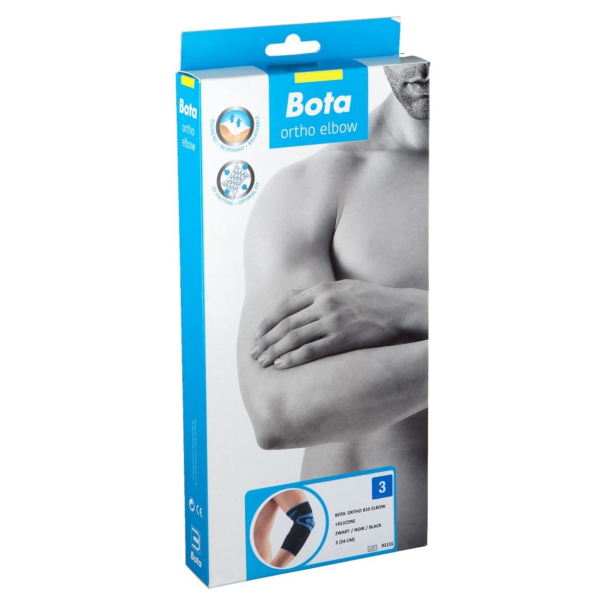 Bota Ortho Elbow 810 + Silicone Noir Taille 3 Bandage(S) 1 pc(s)