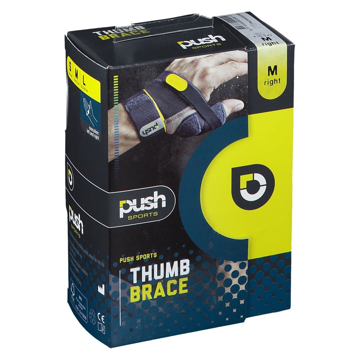 Push Sports Attelle Pouce Droite Medium 19 - 22,5 cm Bandage(S) 1 pc(s)