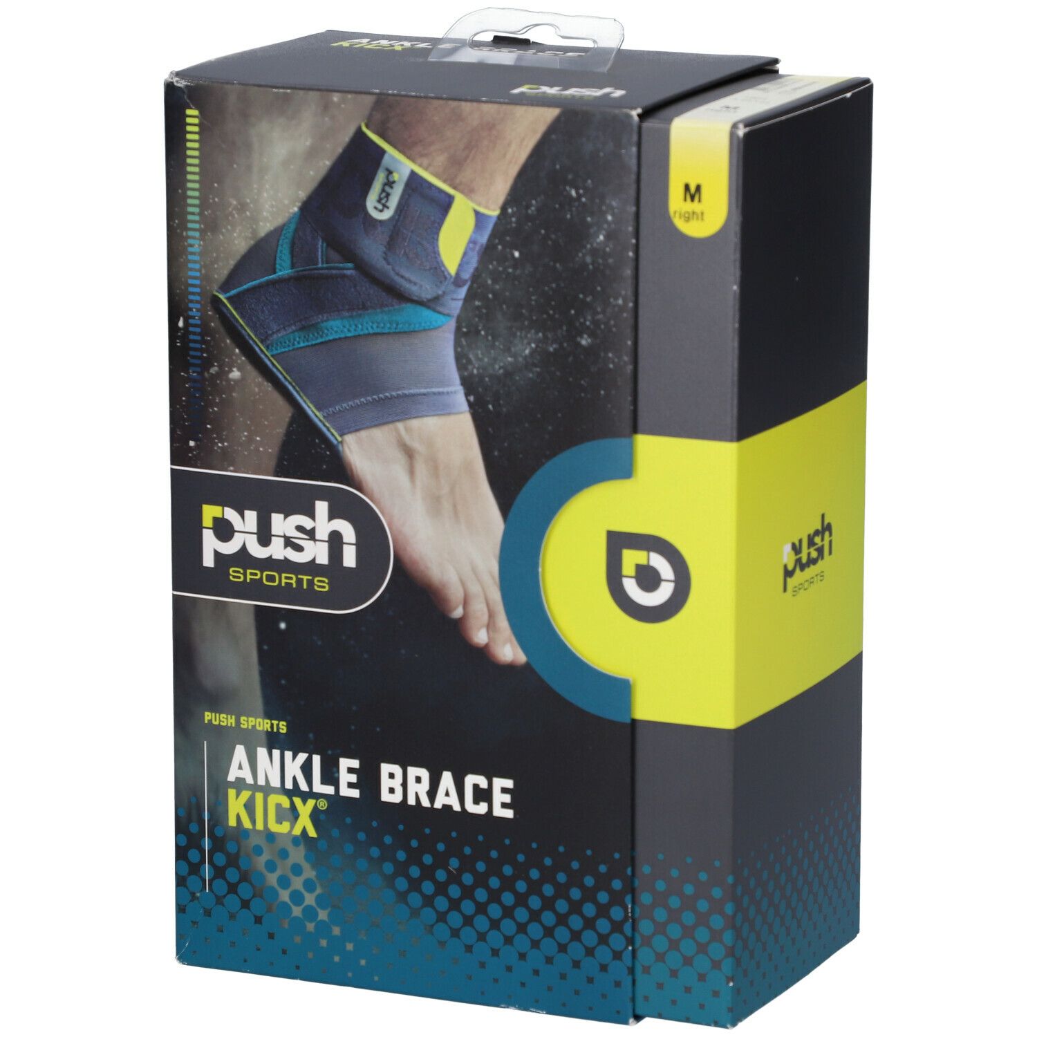 push Sports Ankle Brace Kicx Chevillère Droite Medium 31,5 - 35,5 cm 1 pc(s) Bandage(S)