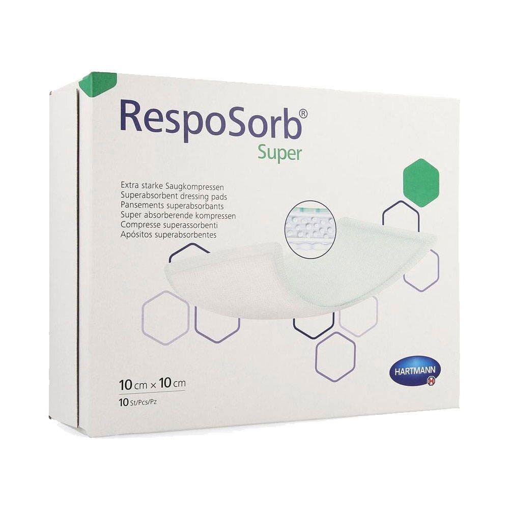 Hartmann Resposorb Super Verband 10X10cm 6850204 Compresses 10 Pc(S) - Image 1