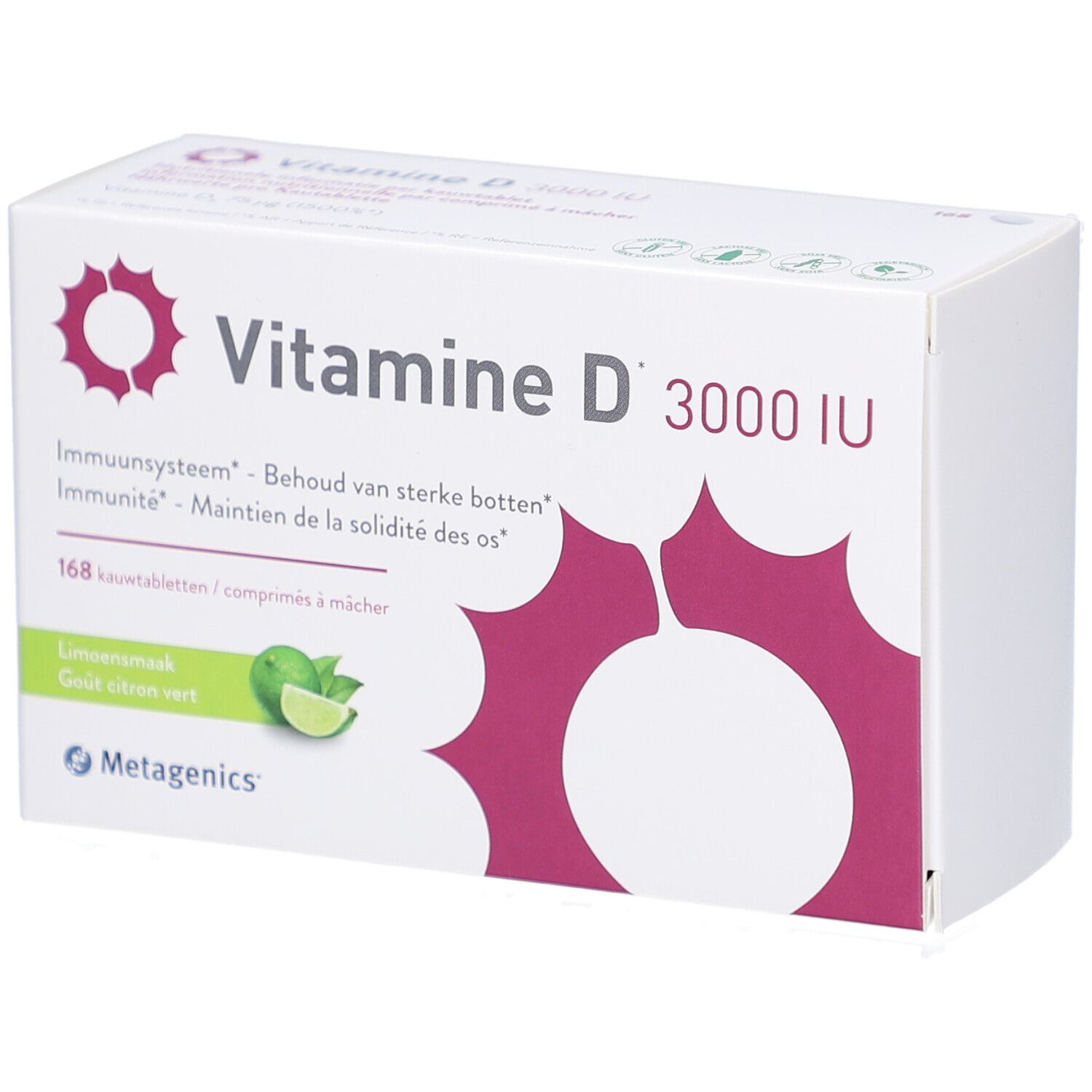 Vitamine D 3000IU 168 pc(s) Comprimé(S) À Croquer