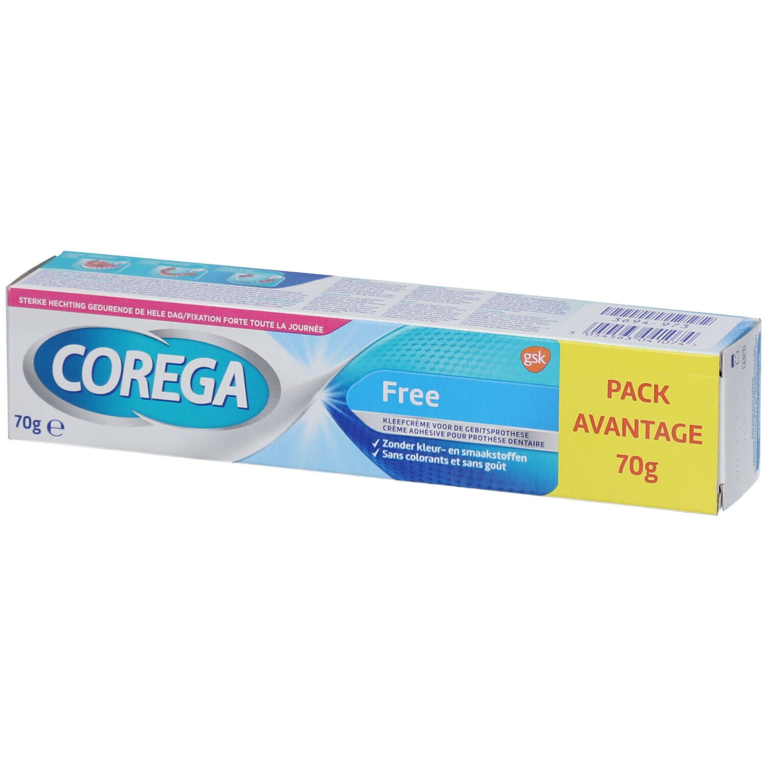 COREGA Free Crème adhésive pour prothèse dentaire 70 g Crème