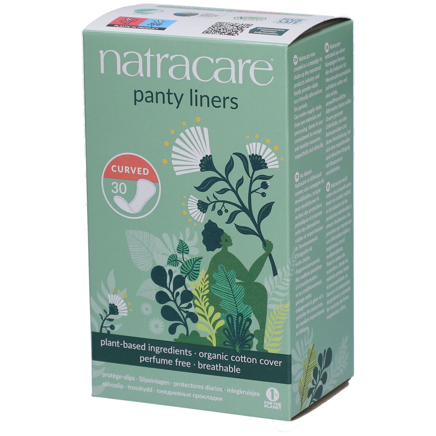 Natracare Protège-Slips Incurvés 30 pc(s)