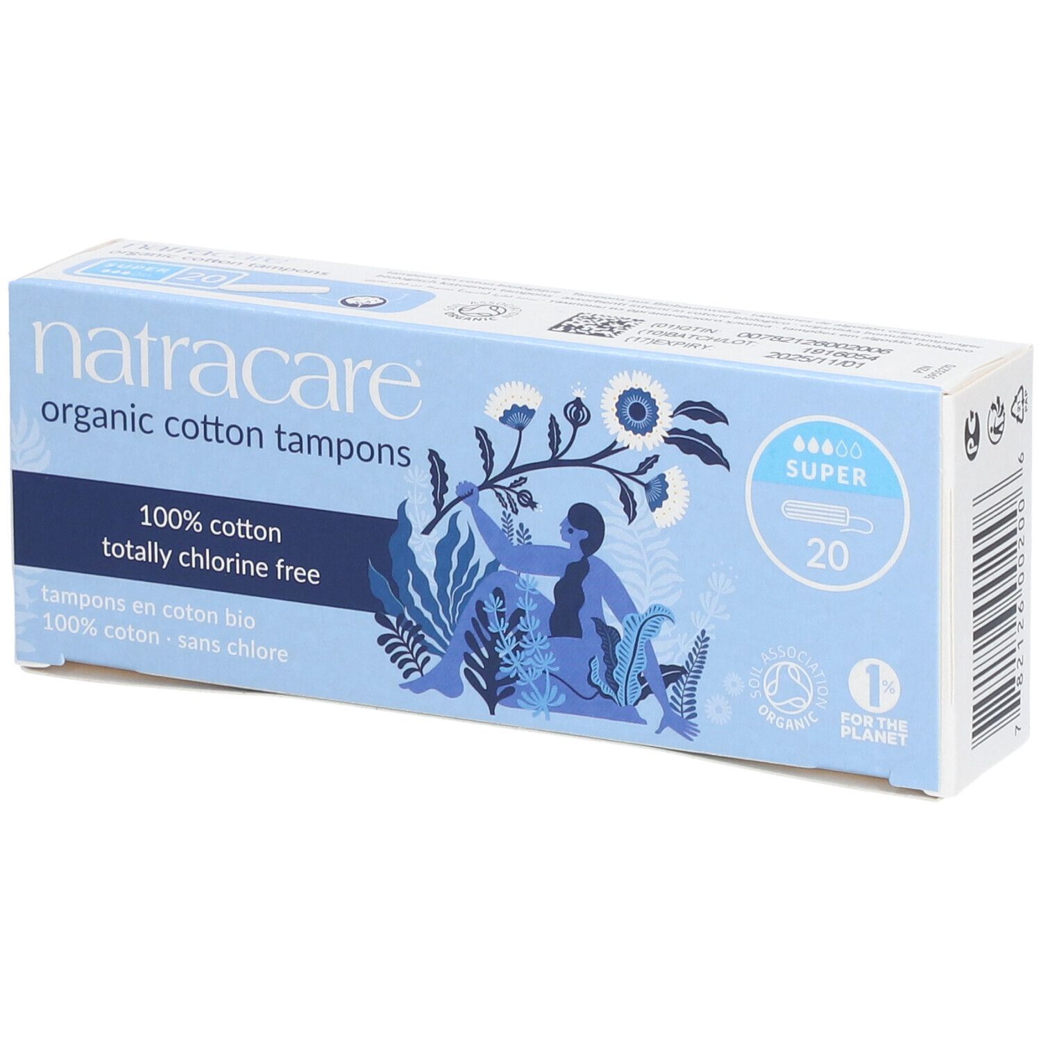 Natracare Organic Cotton Tampons Super 20 pc(s) Tamponons(S)