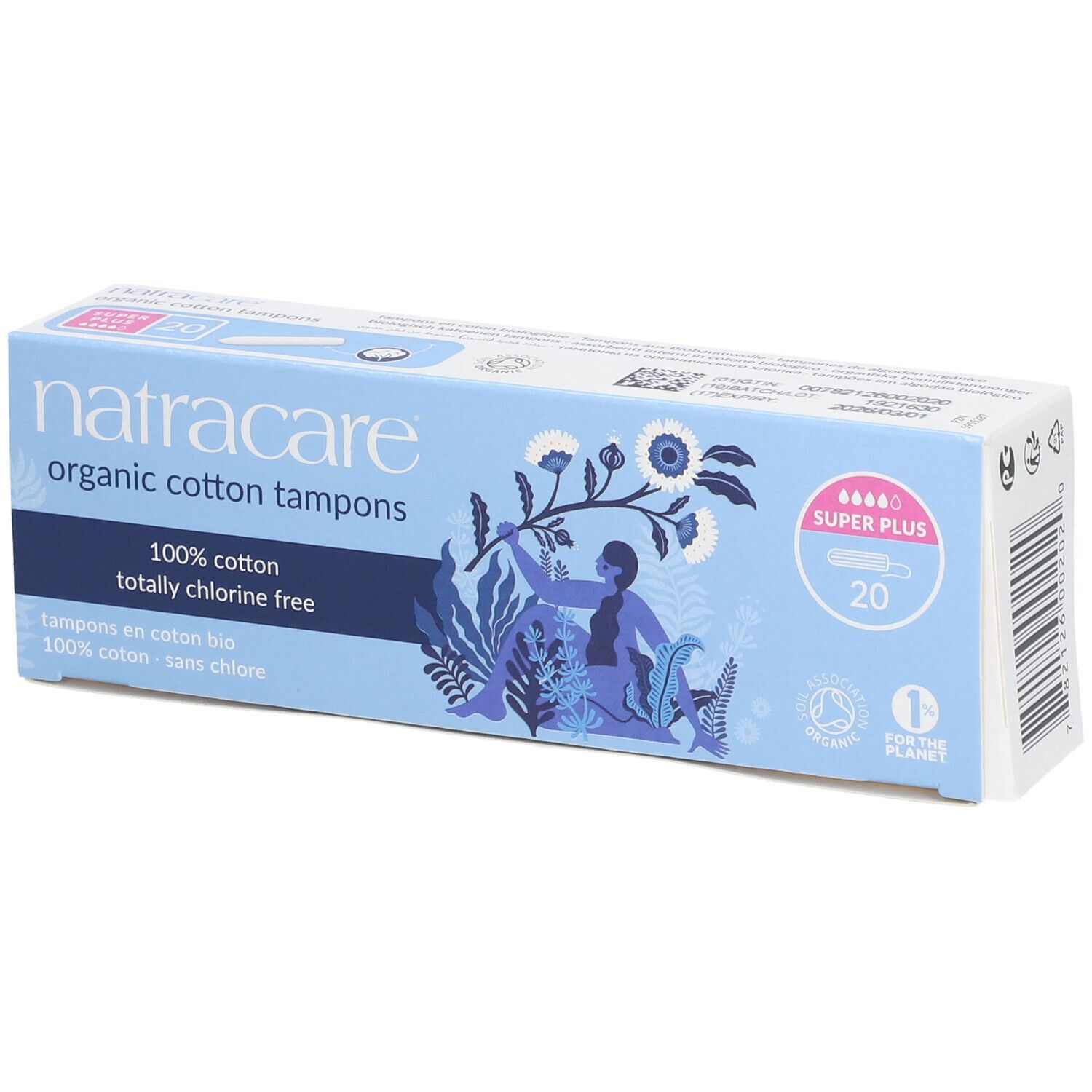 Natracare Organic Cotton Tampons Super Plus Tamponons(S) 20 pc(s)