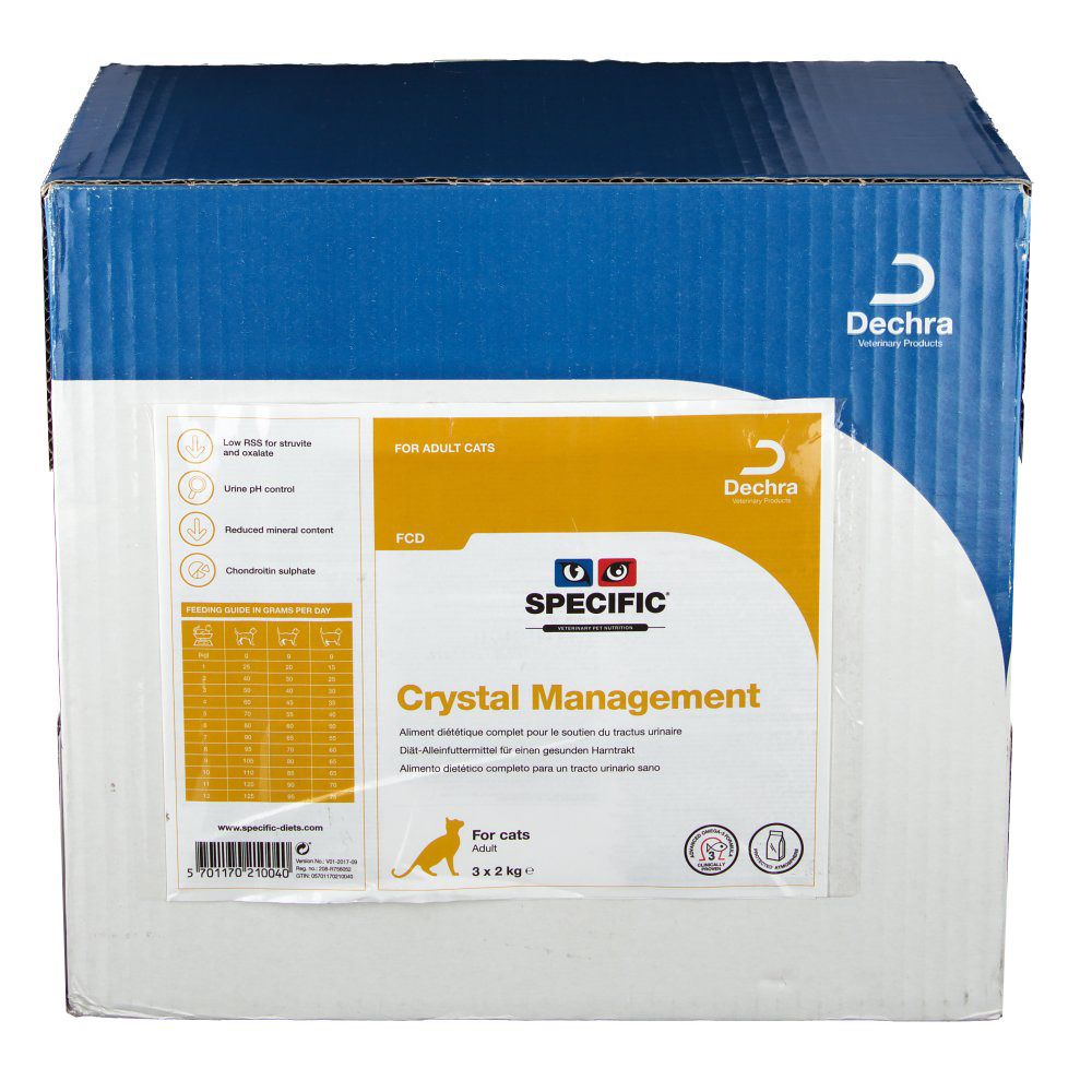 SPECIFIC FCD Crystal Management Chat Adulte 3x2 kg Aliment