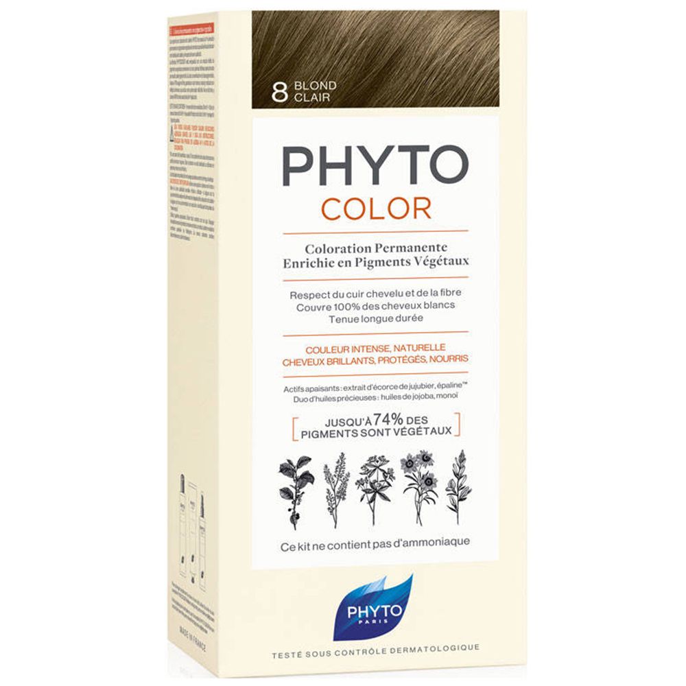 PHYTO PHYTOCOLOR Coloration permanente 8 Blond clair 1 pc(s) Crème