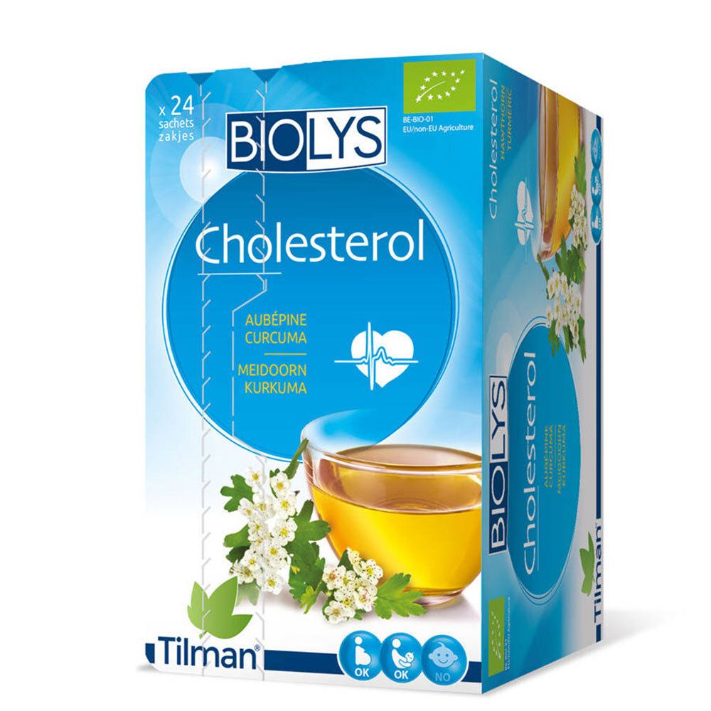 Biolys Cholesterol Aubépine - Curcuma 24 pc(s) Sachet(S) Filtre(S)