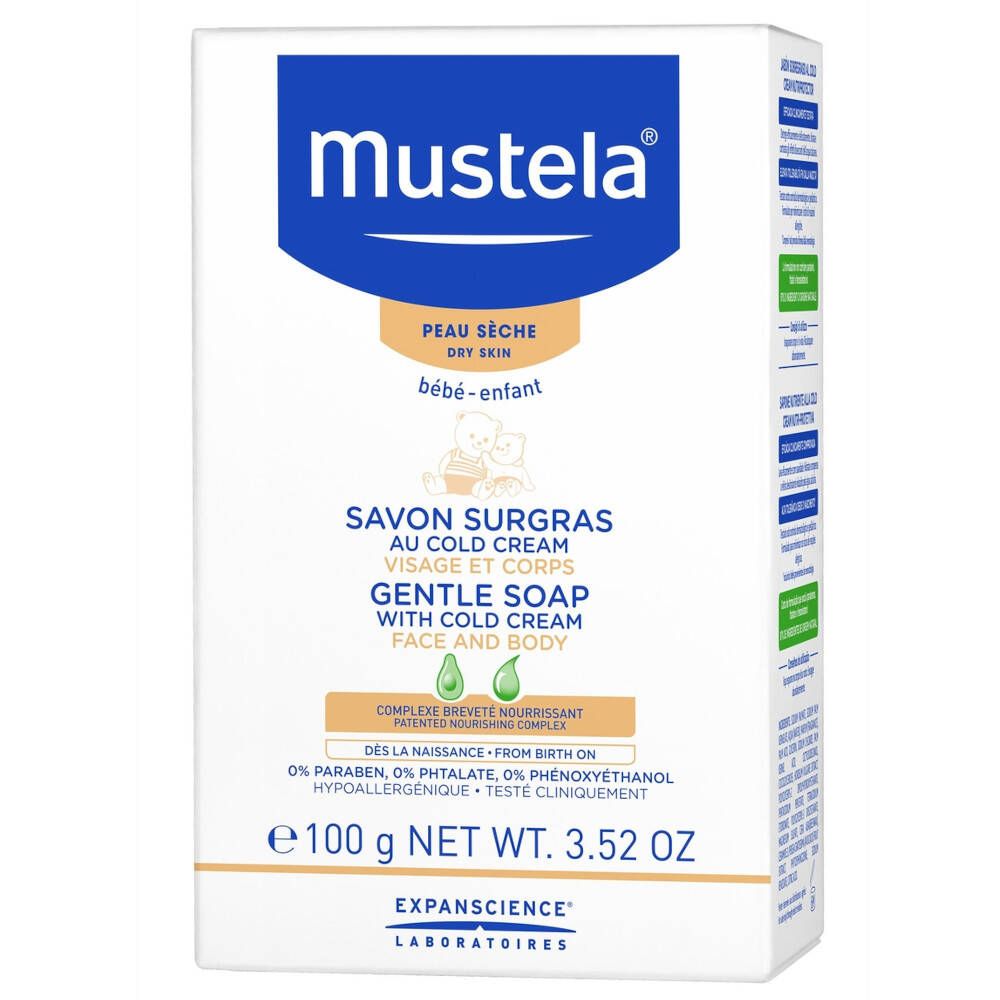 Mustela Savon Surgras au Cold Cream Peau Sèche 100 g Savon