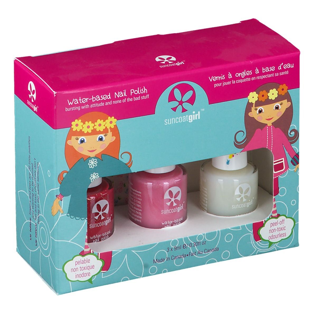 suncoatgirl Vernis à ongles à base d'eau 3x9 ml Vernis À Ongles