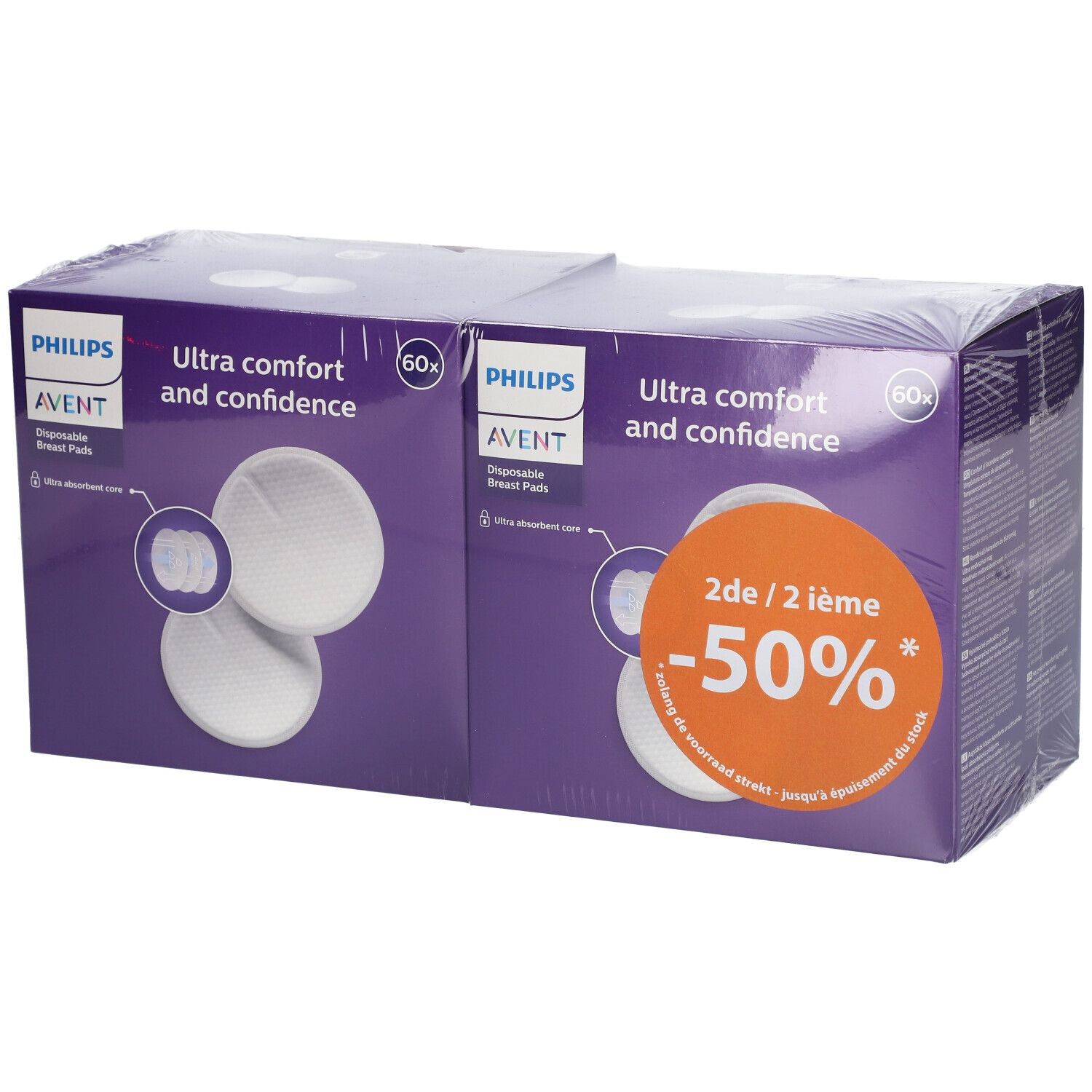 Philips AVENT Coussinets d'allaitement jetables 2x60 pc(s) Compresses