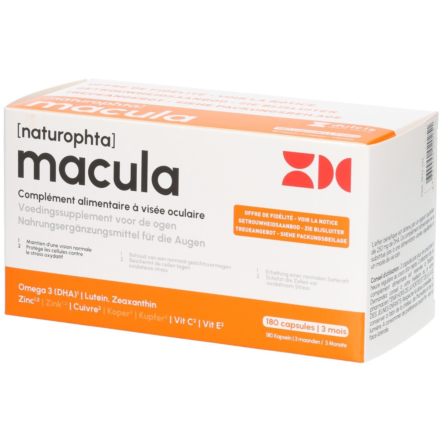 Naturoptha Naturophta® Macula Capsule(S) 180 Pc(S) Enfants - Image 1