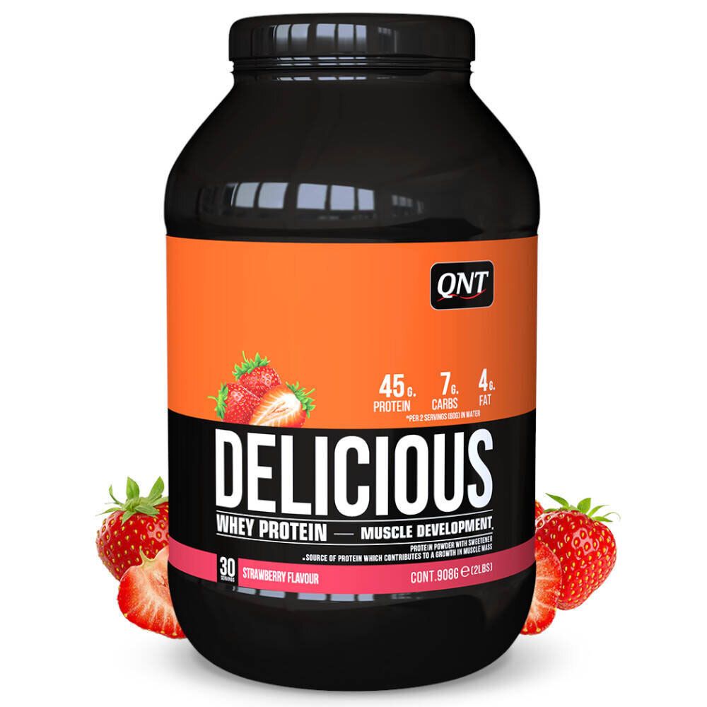 QNT Delicious Whey Protein Poudre fraise 908 g Poudre