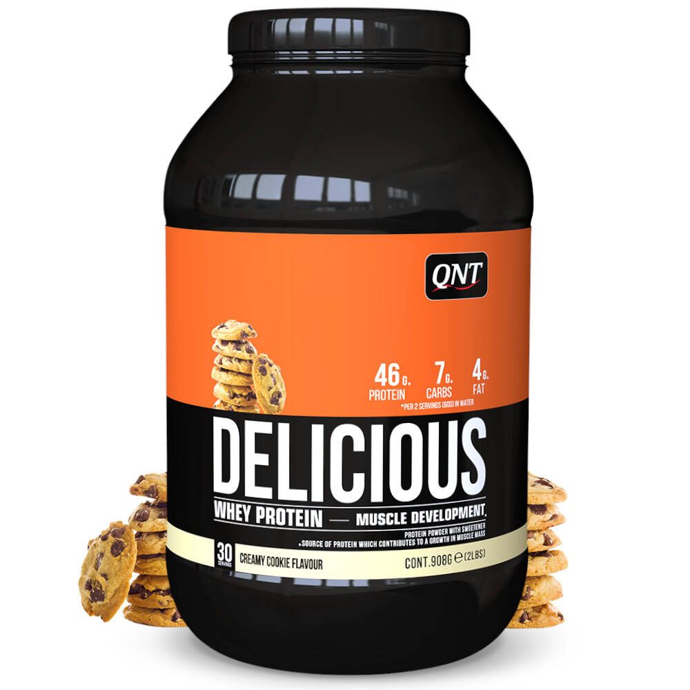 QNT DELICIOUS WHEY PROTEIN Cookie crème 908 g Poudre