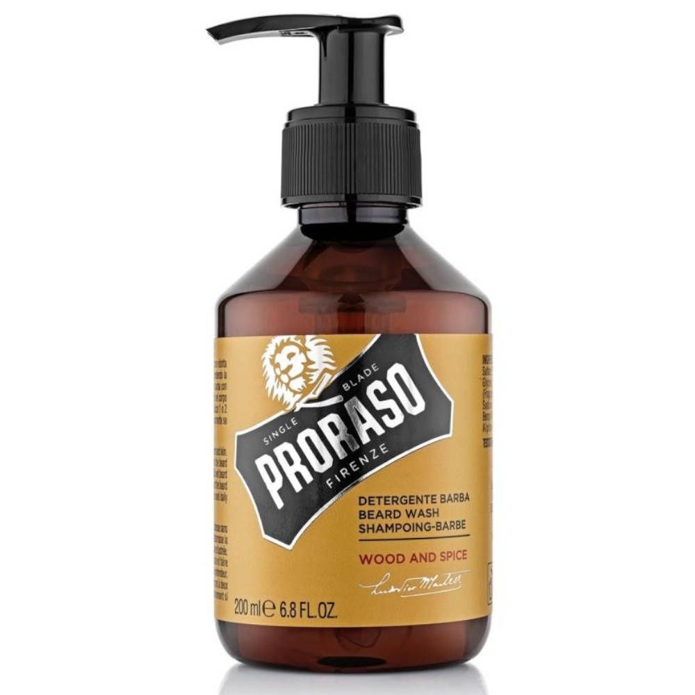 PRORASO Shampoing-Barbe Wood & Spice Shampooing 200 ml