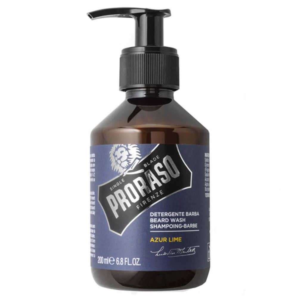 PRORASO Shampoing-Barbe Azur Lime 200 ml Shampooing