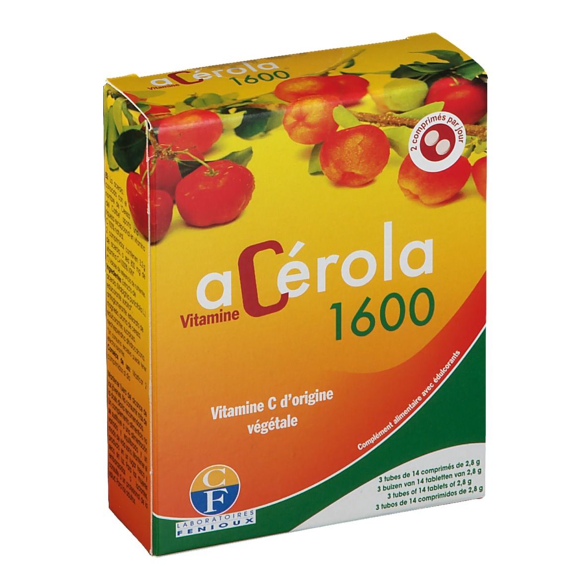 Acérola 1600 Vitamine C D'origine Végétale Comprimé(S) 3X14 Pc(S) Enfants