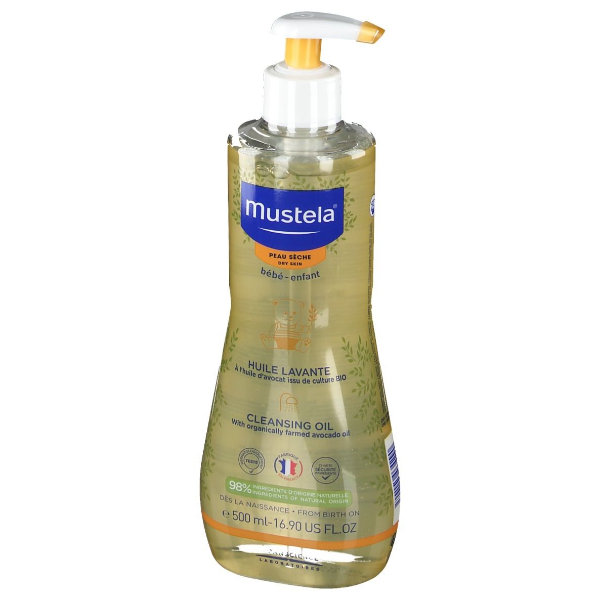 mustela Huile Lavante Peau Sèche 500 ml Huile