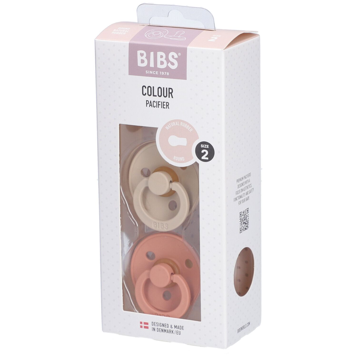 BIBS® BIBS COULEUR Tétines Vanille - Pêche 6-18 mois Taille 2 Sucette(S) pc(s)