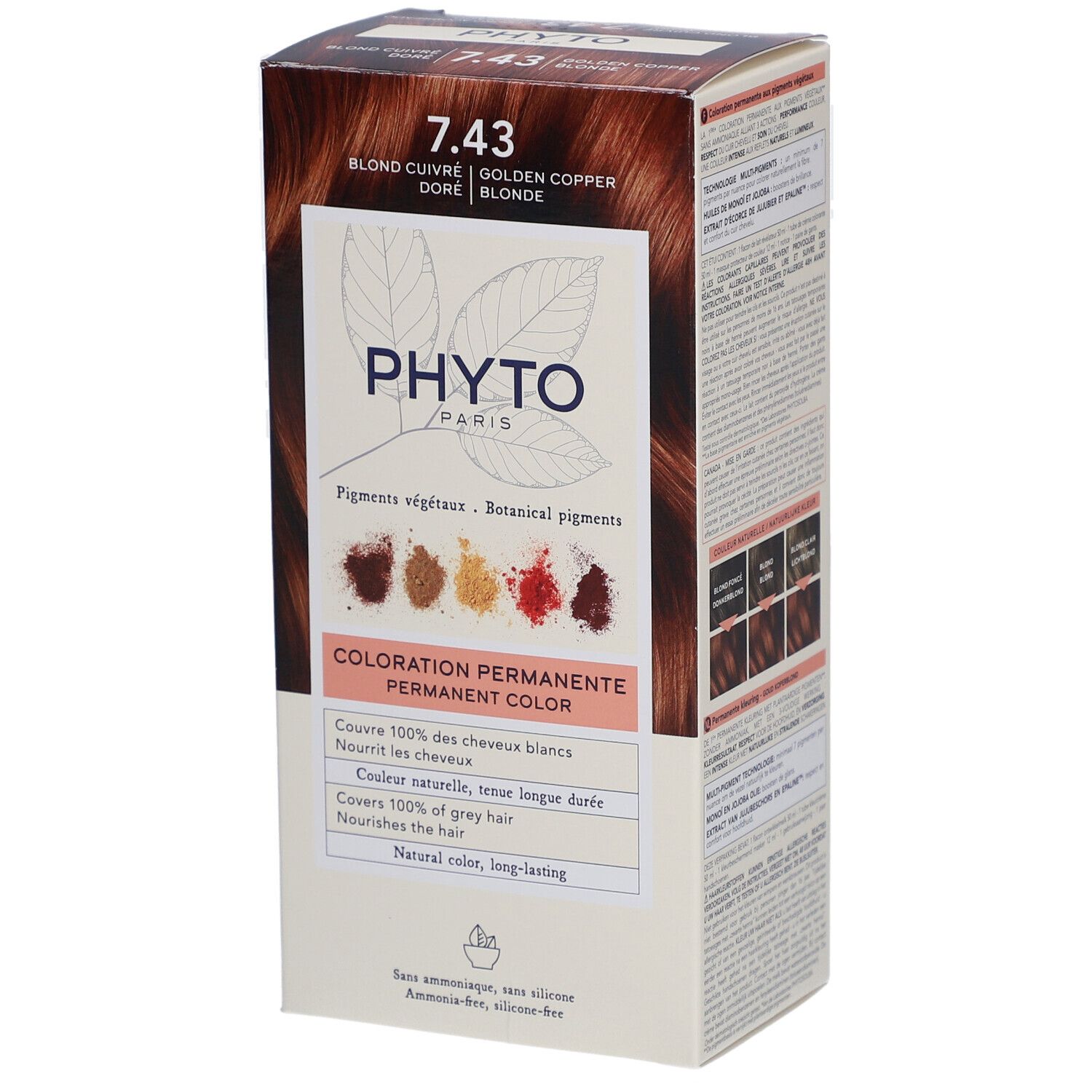 Phyto Phytocolor 7.43 Blond Cuivré Doré 1 pc(s) Crème