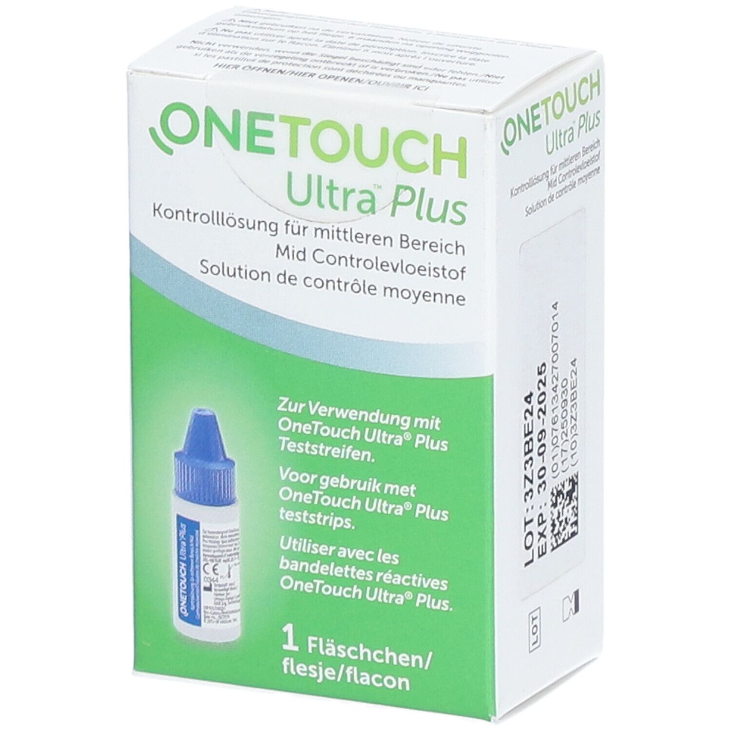 ONE TOUCH Ultra Plus Solution de Contrôle Moyenne Accessoire(S) 3,8 ml