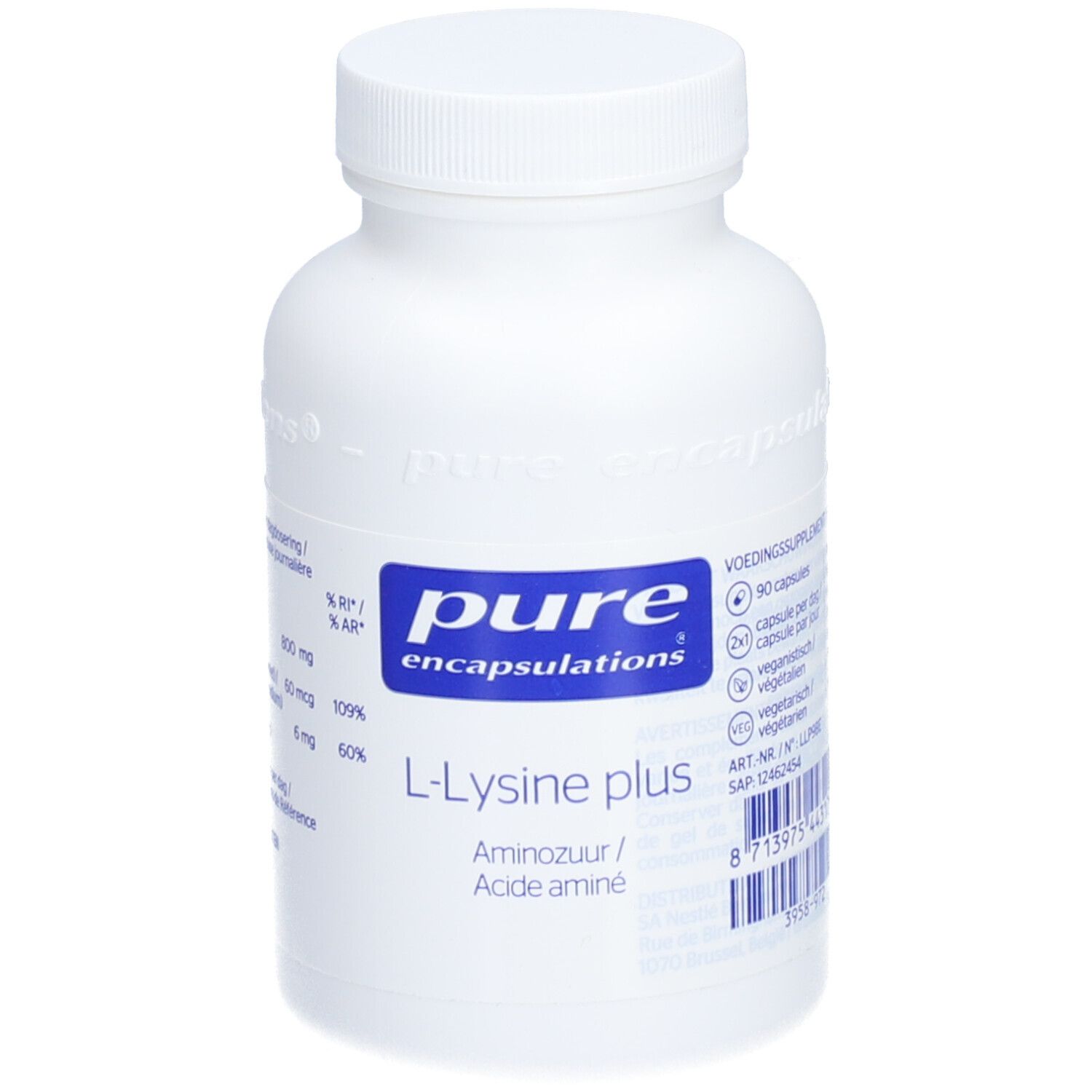 Pure Encapsulations Pure Encapsulations® L-Lysine Plus Capsule(S) 90 Pc(S) Enfants - Image 1