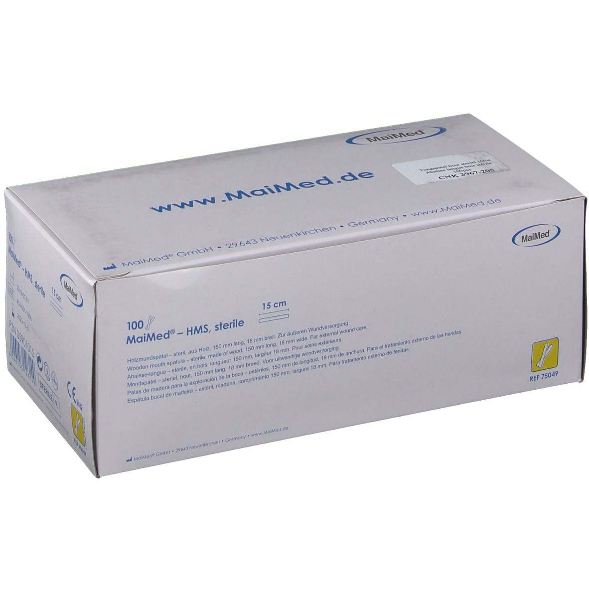 MaiMed® HMS Abaisse-Langue Bois stérile 15 cm Bâtonnet(S) 100 pc(s)
