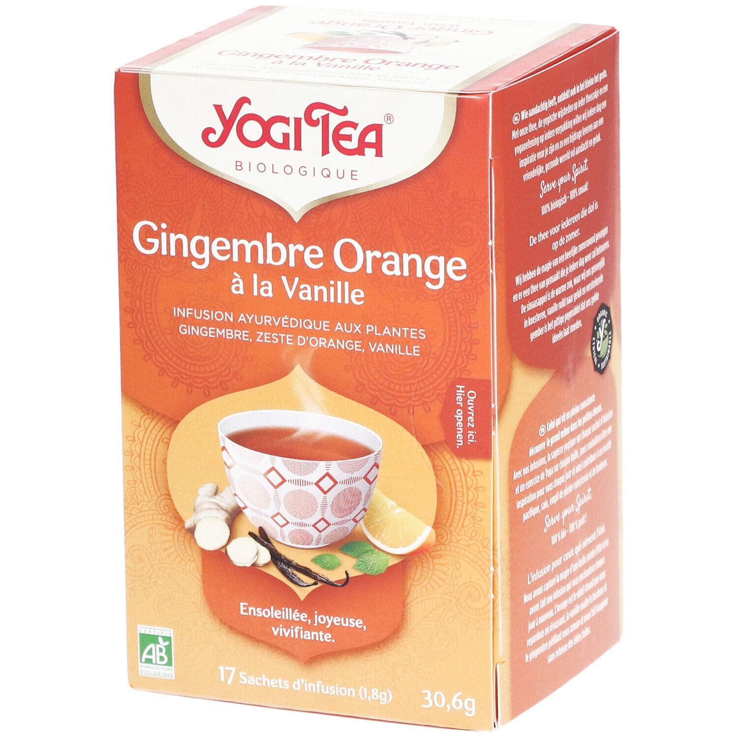 Yogi Tea Yogi Tea® Infusion Gingembre Orange À La Vanille Thé Instantané 17 Pc(S)