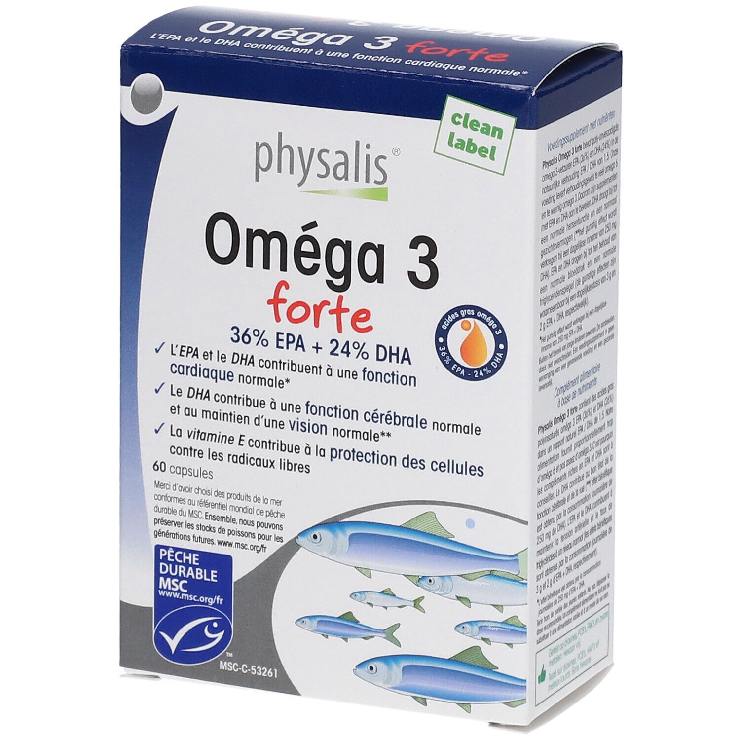 physalis Oméga 3 Forte 60 pc(s) Capsule(S) Douce(S)